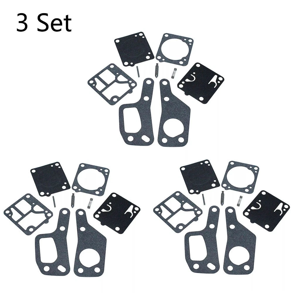 Set of 3 Carburetor Repair Kits for Zama RB19 McCulloch Mini Mac (110–140)