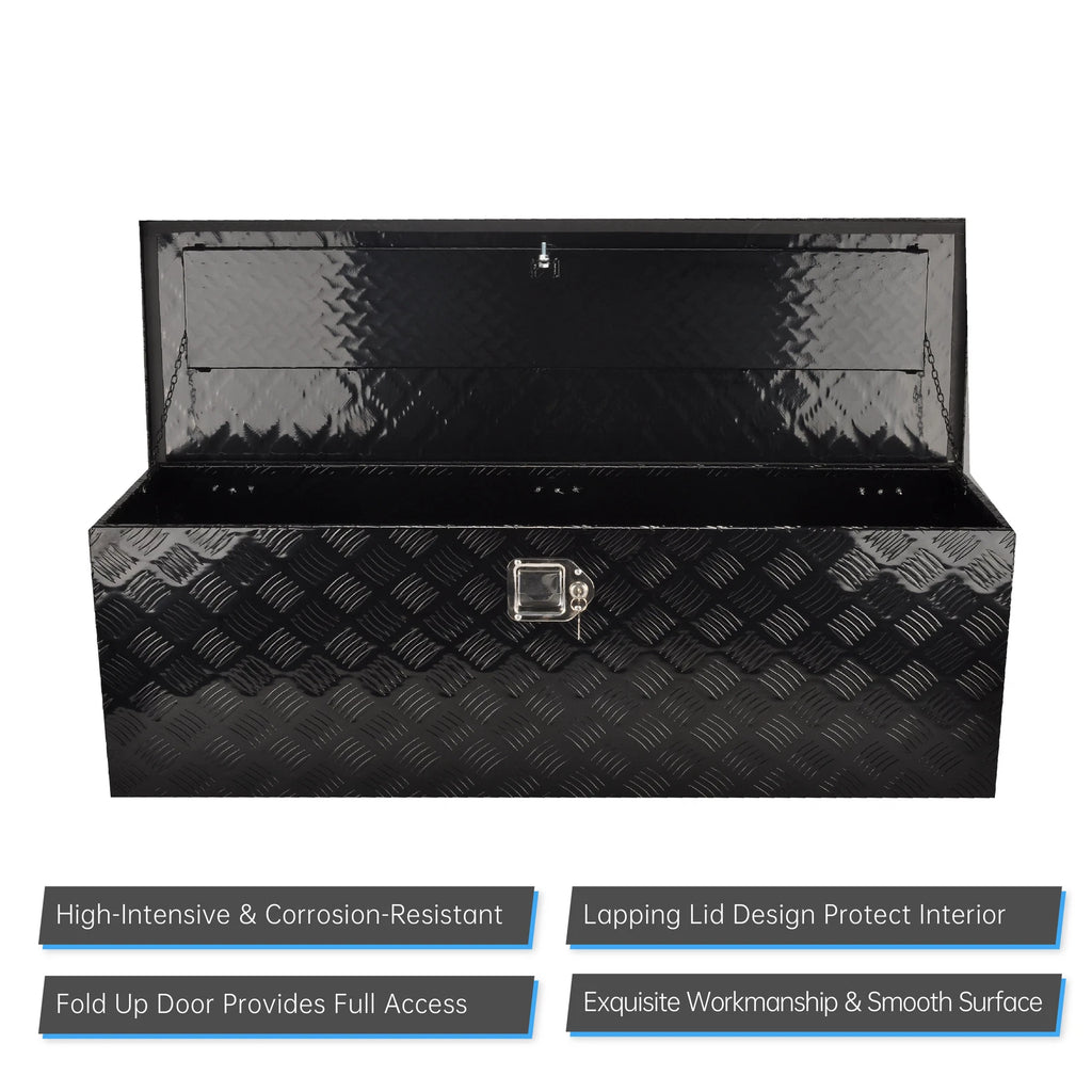 Black Aluminum Tool Box for Pickup Truck (48"x15"x15")