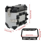 36L Hard Saddlebag Box Trunk for Motorcycle (with Support Rack)
