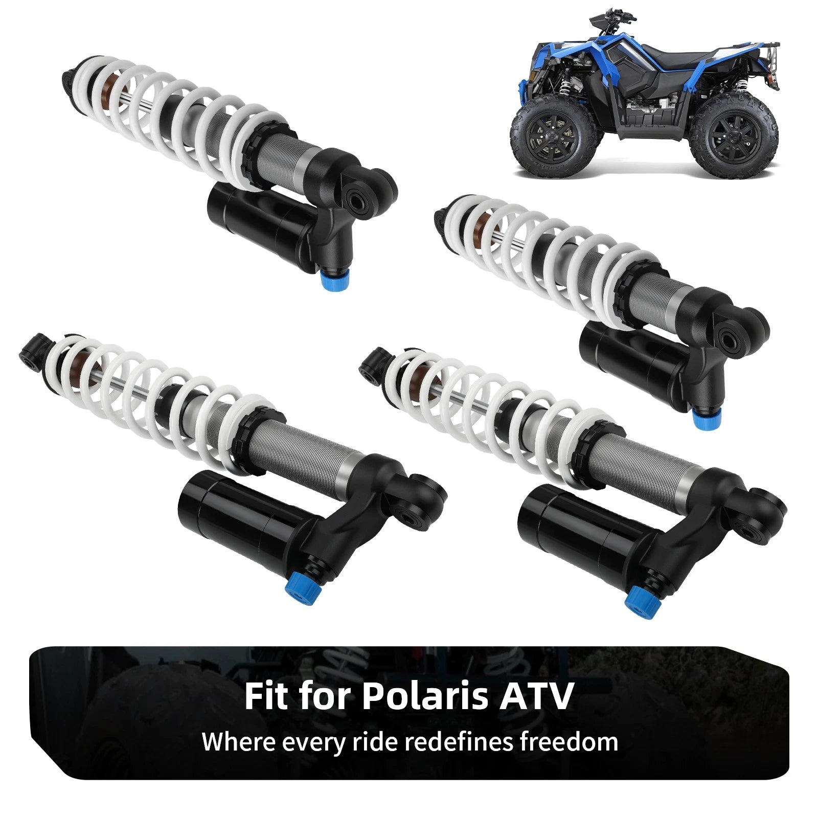 Set of 4 Air Shock Absorbers for Polaris Scrambler 850 (2013–2025)