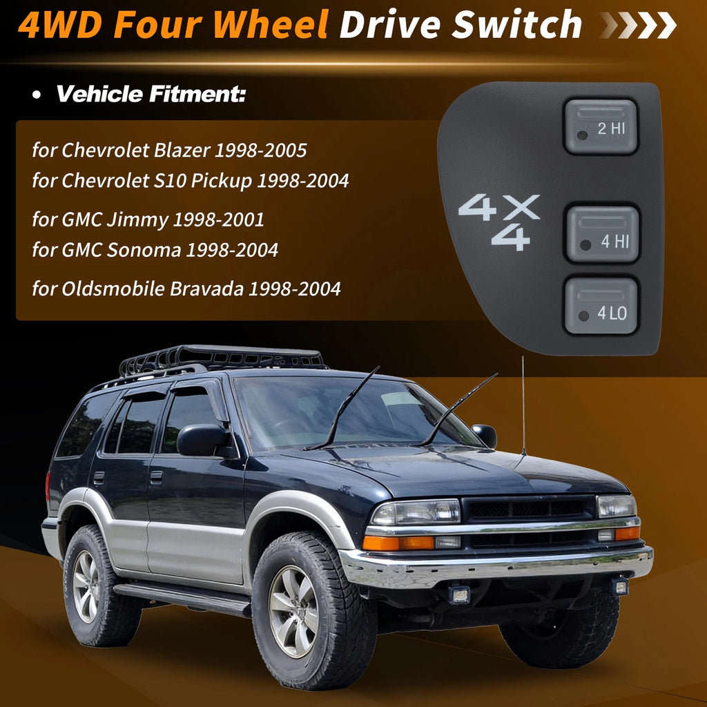 4WD 4x4 Switch for Chevrolet S10 Pickup, Blazer (1998–2004) 901-061