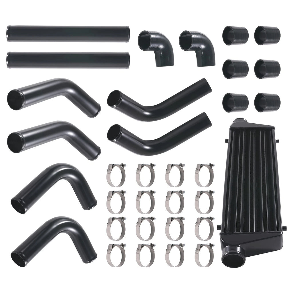 Universal Turbo Intercooler 27"x7"x2.5" & 2.5" Pipe Boot Couplers Kit