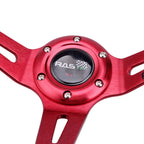14" Aluminum Red Steering Wheel for Drifting Sport