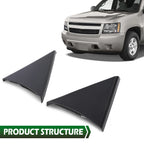 Set of 2 Front Door Upper Trim Panels for Chevy Silverado GMC Sierra