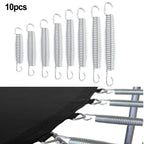 Set of 10 Galvanized Steel Springs for Trampolines