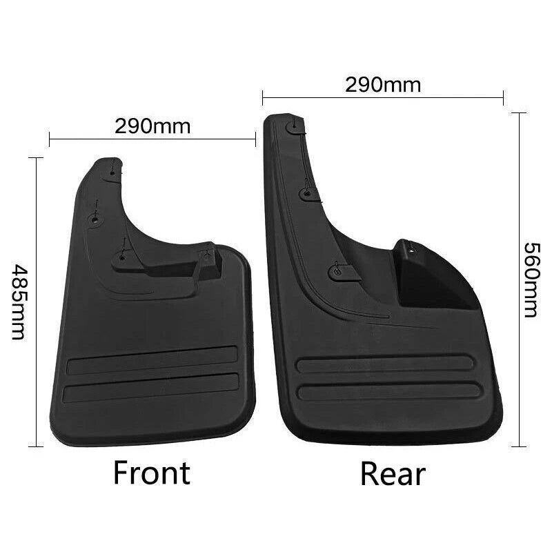 Set of 4 Molded Splash Guards for Toyota Hilux Vigo 4WD (2005–2014)