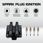 Ignition Coil & 4X Spark Plug for Subaru Impreza Forester Legacy Outback (2000–2023)