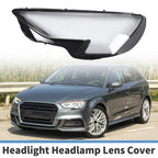 1 Pc Headlight Lens Cover for Audi A3 (2020–2022) Black