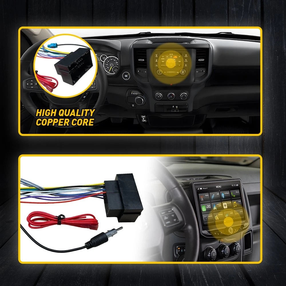 Radio Wire Harness Antenna Adapter Plug for Jeep Dodge Ram Chrysler (2013–2019)