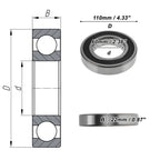 Deep Groove Ball Bearing 6212DDU for Various Models (60x110x22mm)
