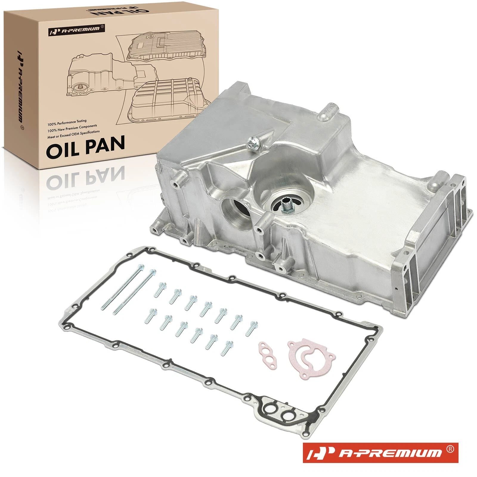 Engine Oil Pan with Gasket for GMC Envoy (2005–2009) Buick Rainier (2004–2007)
