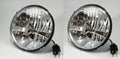 7 Inch LED Headlight Bulb Pair High Power Chrome Dual Function for Universal