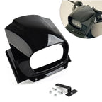 Glossy Black Headlight Fairing for Harley M8 Softail Fat Bob FXFB (2018–2022)