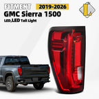 Full LED Tail Light Left Driver for GMC Sierra 1500 2500HD 3500HD (2019–2026)