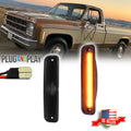 Smoked Amber LED Side Marker Lights for GMC Chevy Pickup Blazer Suburban (1973–1980)