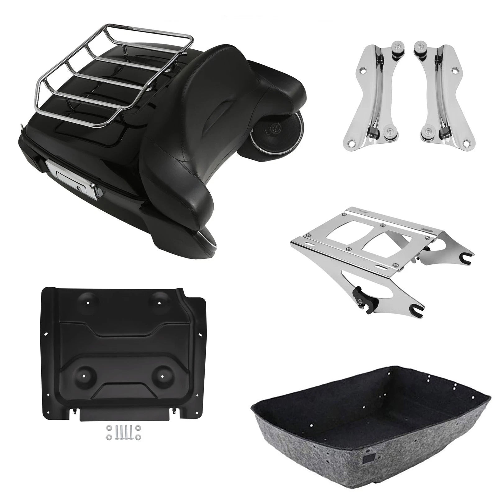 Trunk Luggage Pad Light Speakers Mount Plate for Harley Touring (2014–2026)