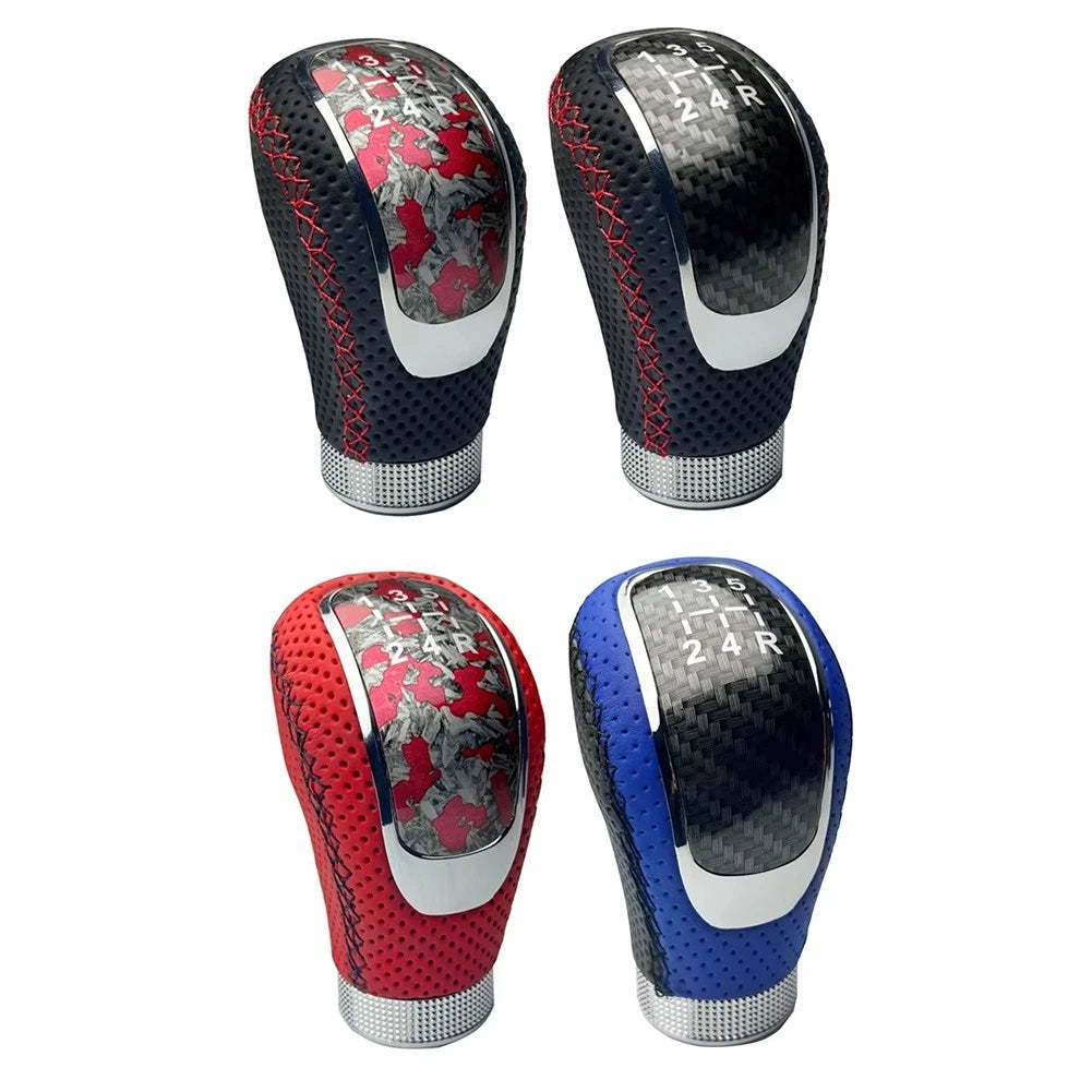 5 Speed Leather Manual Transmission Lever Knob for