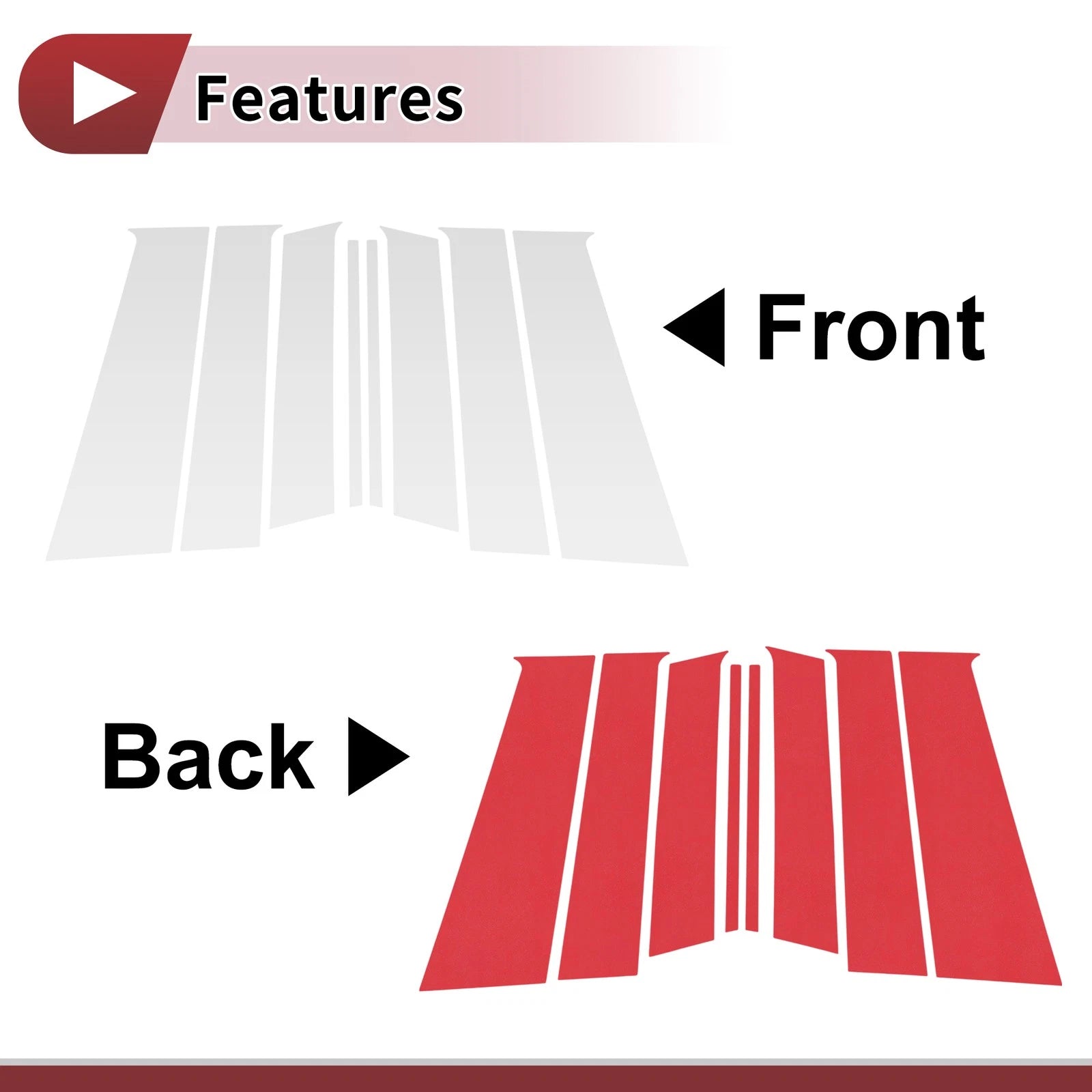 Door Pillar Window Trim for Nissan Terra/Xterra (2018–2022) Silver Tone