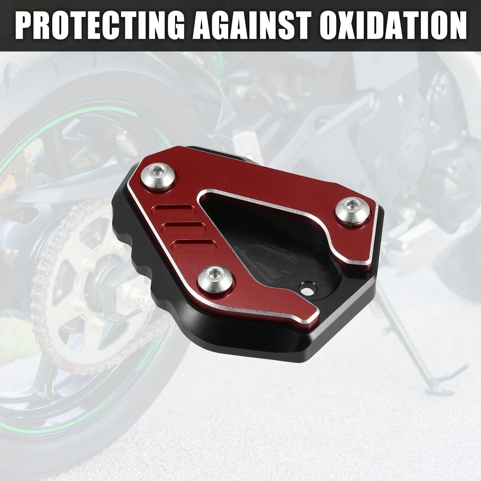 1 Set Aluminum Alloy Motorcycle Kickstand Pad for BMW S1000RR (2019-2023)