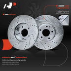 Front Side Drilled Brake Rotors for Mercedes-Benz C320 E320 E420 SLK300 (2001–2005)