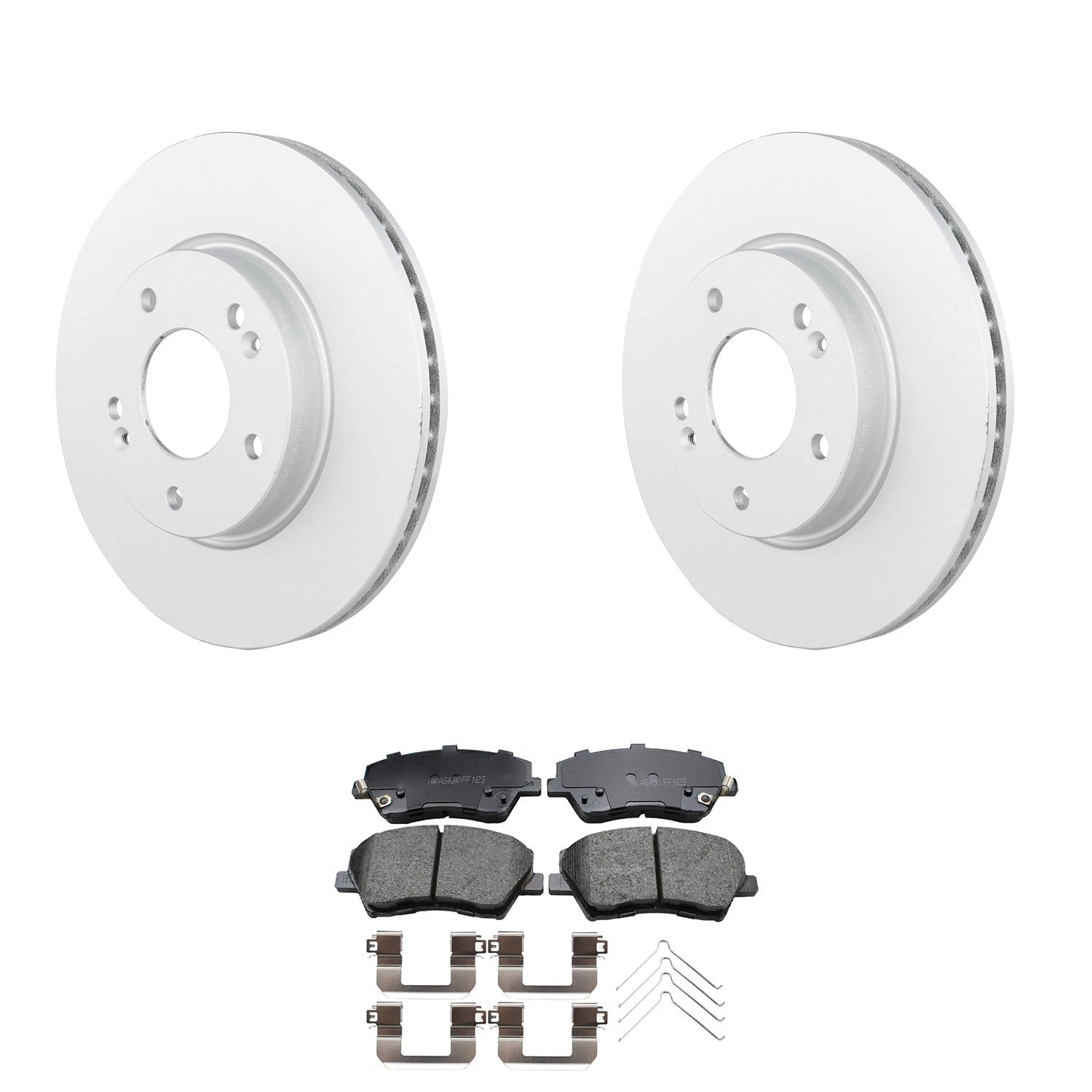 Set of 4 Bosch QuietCast Rotors & Akebono ProACT Pads for Ioniq (2017–2023)