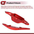 Set of 2 Red Aluminum Alloy Steering Wheel Paddles for Kia Sorento (2018)