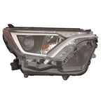 Replacement Headlight Lens Housing Passenger Side for 2016–2018 Toyota RAV4