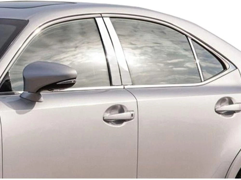 6pc. Luxury FX Stainless Steel Pillar Post Trim for 2014-2020 Lexus IS