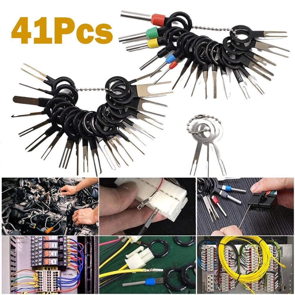 41PC Terminal Pin Extraction Tool Set for Automotive Wire Connectors