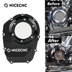 Clear Cam Cover Camshaft Case Cap for Harley Fat Boy 114 FLFBS (2018–2022)