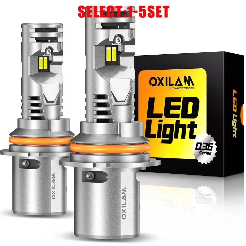 2X OXILAM 9004 HB1 LED Headlight Bulbs 80000LM 6500K for
