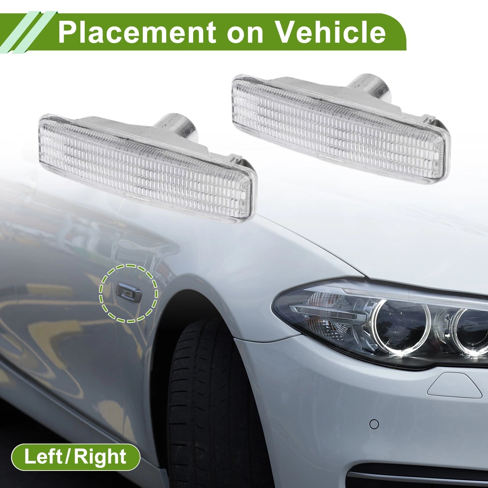 2X Side Marker Light Cover for BMW E39 (1997–2003) No. 63148360589
