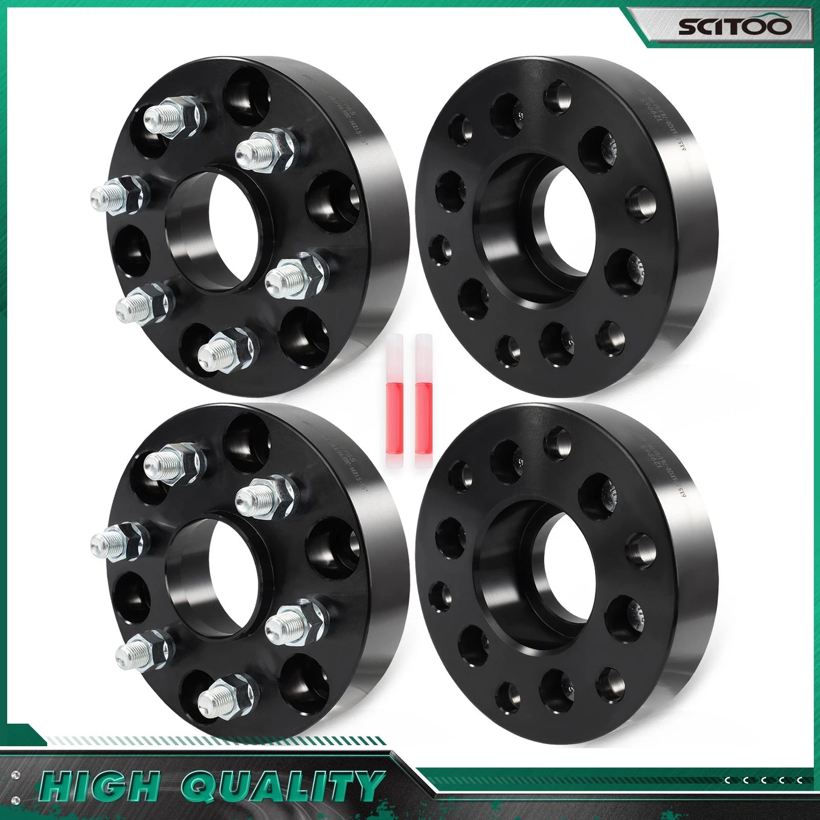 Set of 4 Wheel Adapters 6x5.5 to 6x120 1.5" M14x1.5 for GMC Sierra 1500 (1999–2025)