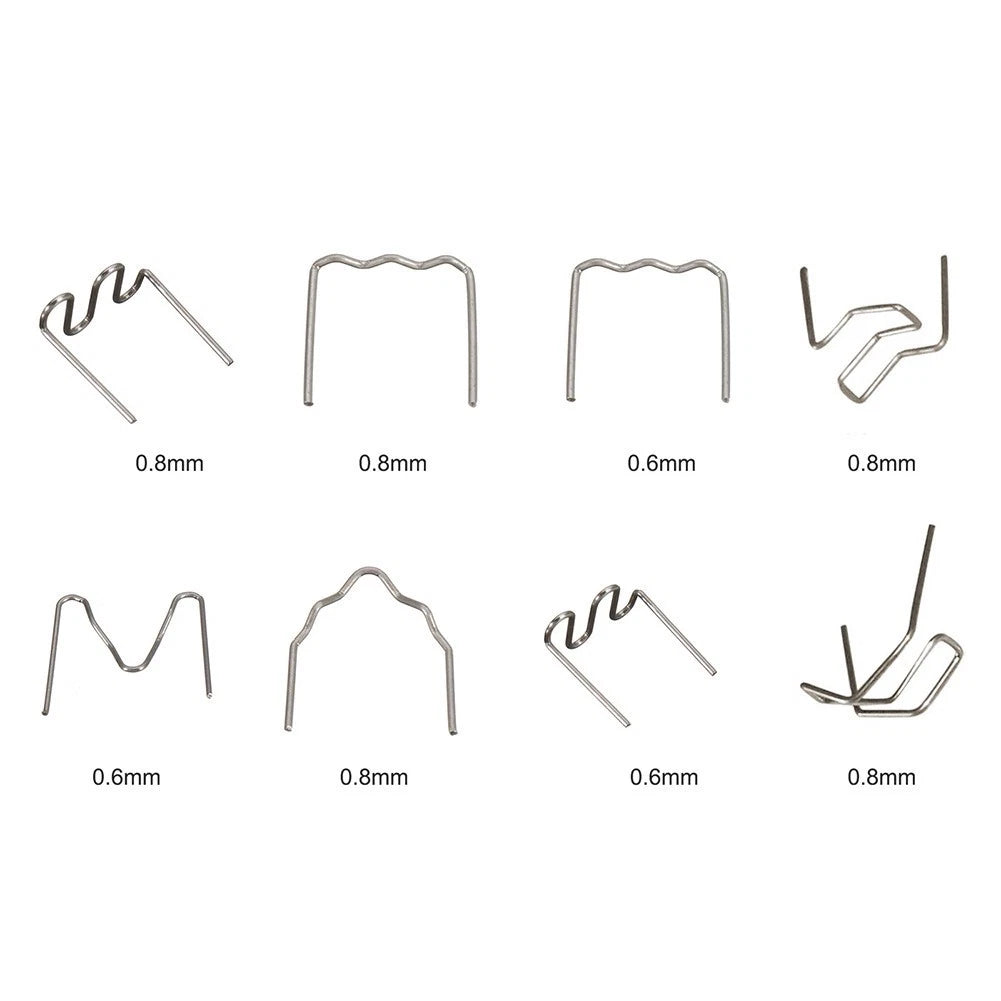 Set of 800 Pre-Cut Hot Staples for Car Bumper Plastic Welding Repair