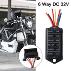 6 Way Blade Fuse Box for Car and Boat Applications (Up to 32 Volts)