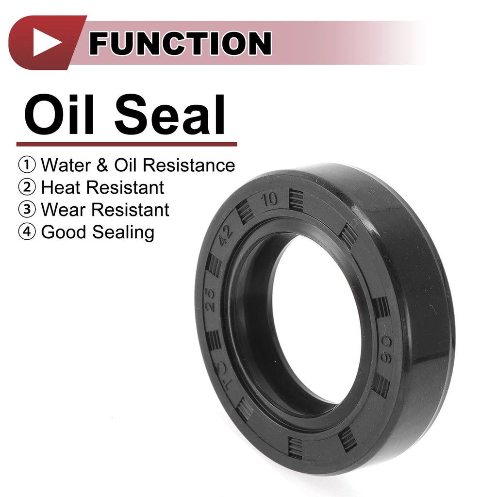 Set of 5 Rotary Shaft Oil Seals for Various Models (25x42x10mm)