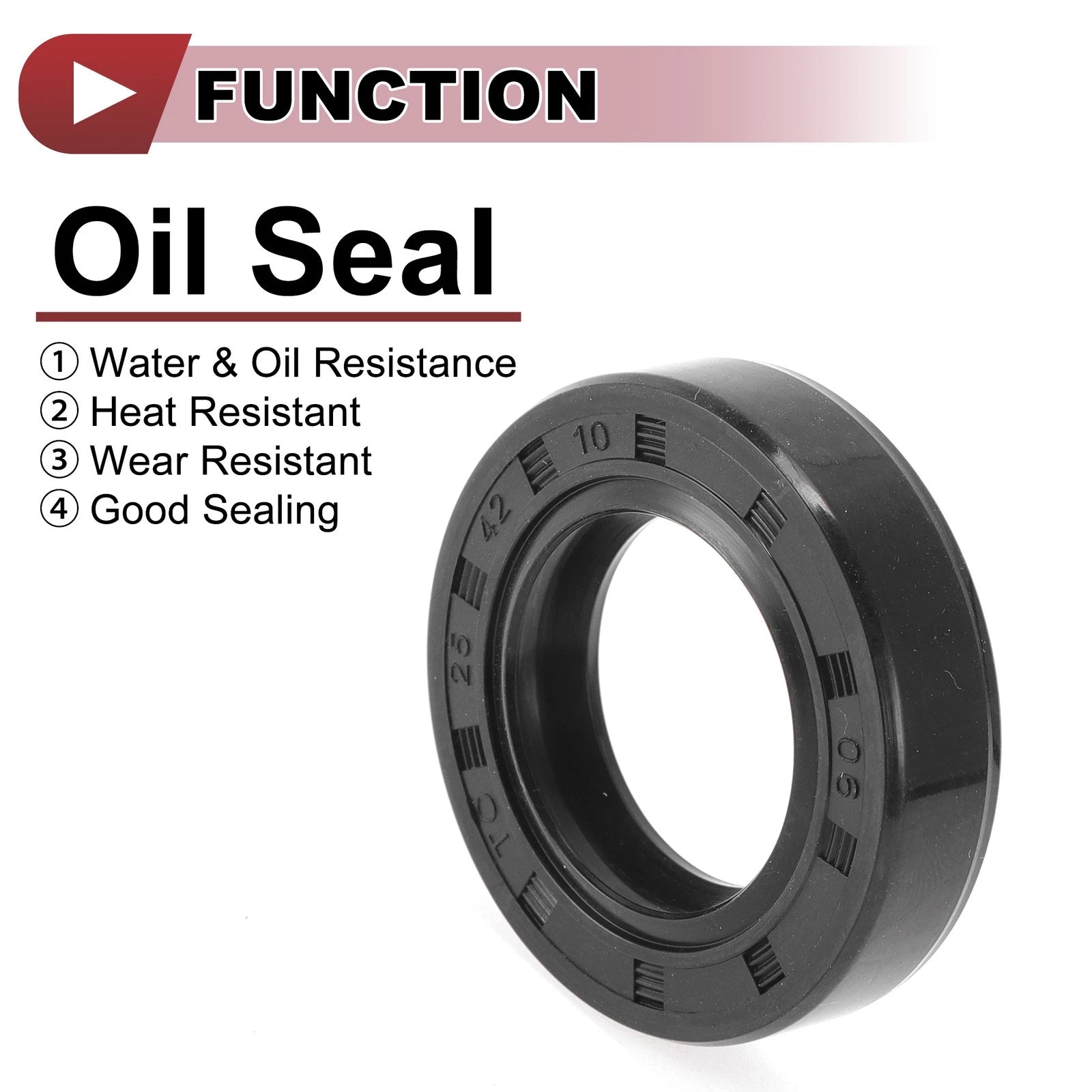Set of 5 Rotary Shaft Oil Seals for Various Models (25x42x10mm)