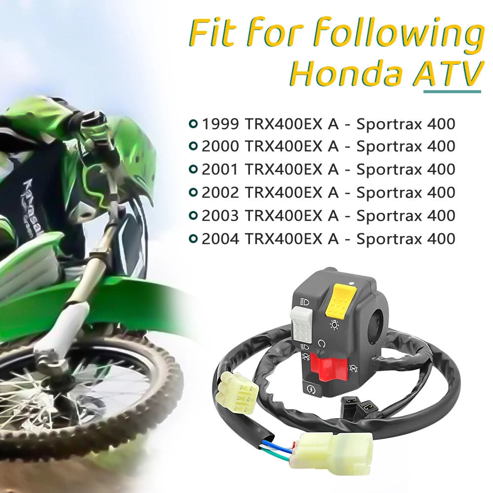 Handlebar Switch Start Stop Headlight for Honda TRX400EX (1999–2004) 35020-HN1-000