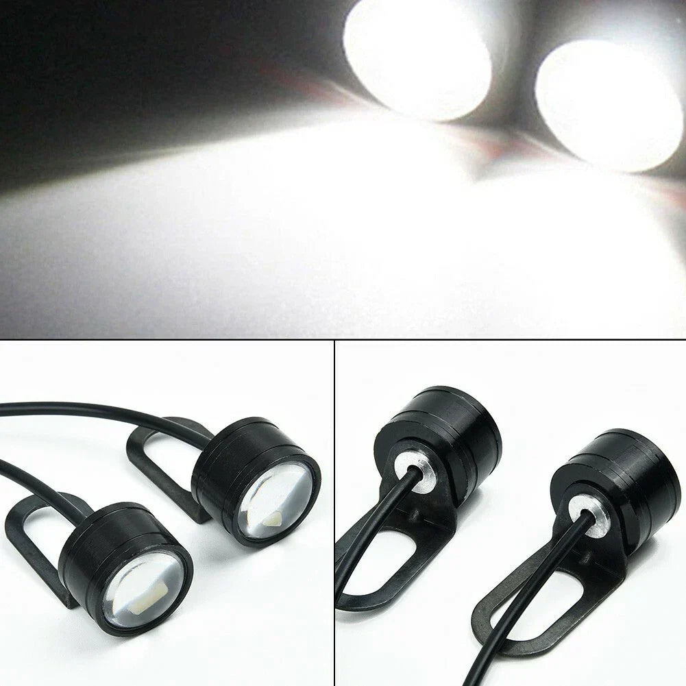 2 x 12V Motorcycle LED Spotlight Headlight Driving Front Light Fog Lamp for Motorcycle