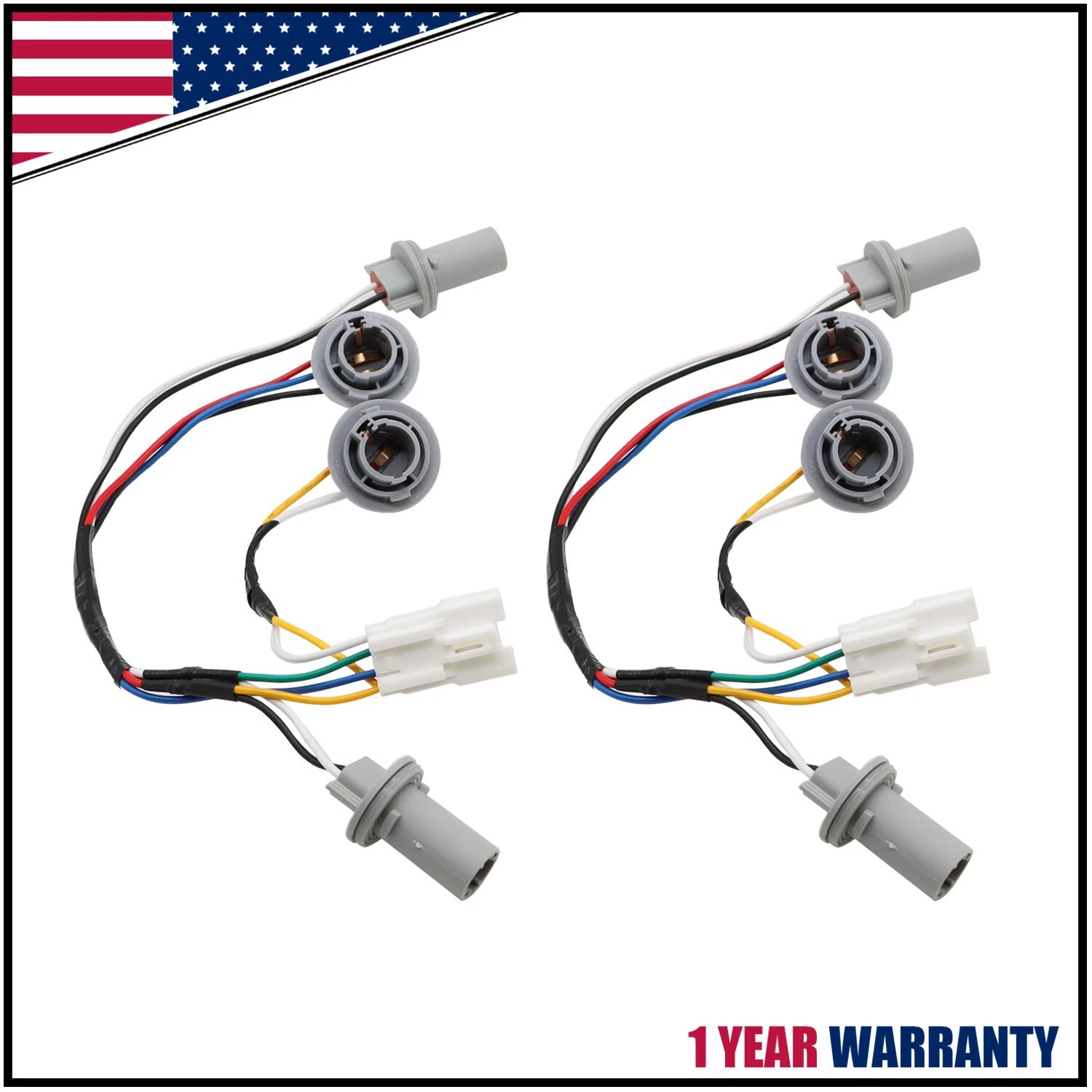 2X Rear Taillight Lamp Socket & Wiring Harness for Hyundai Sonata (2011–2014)