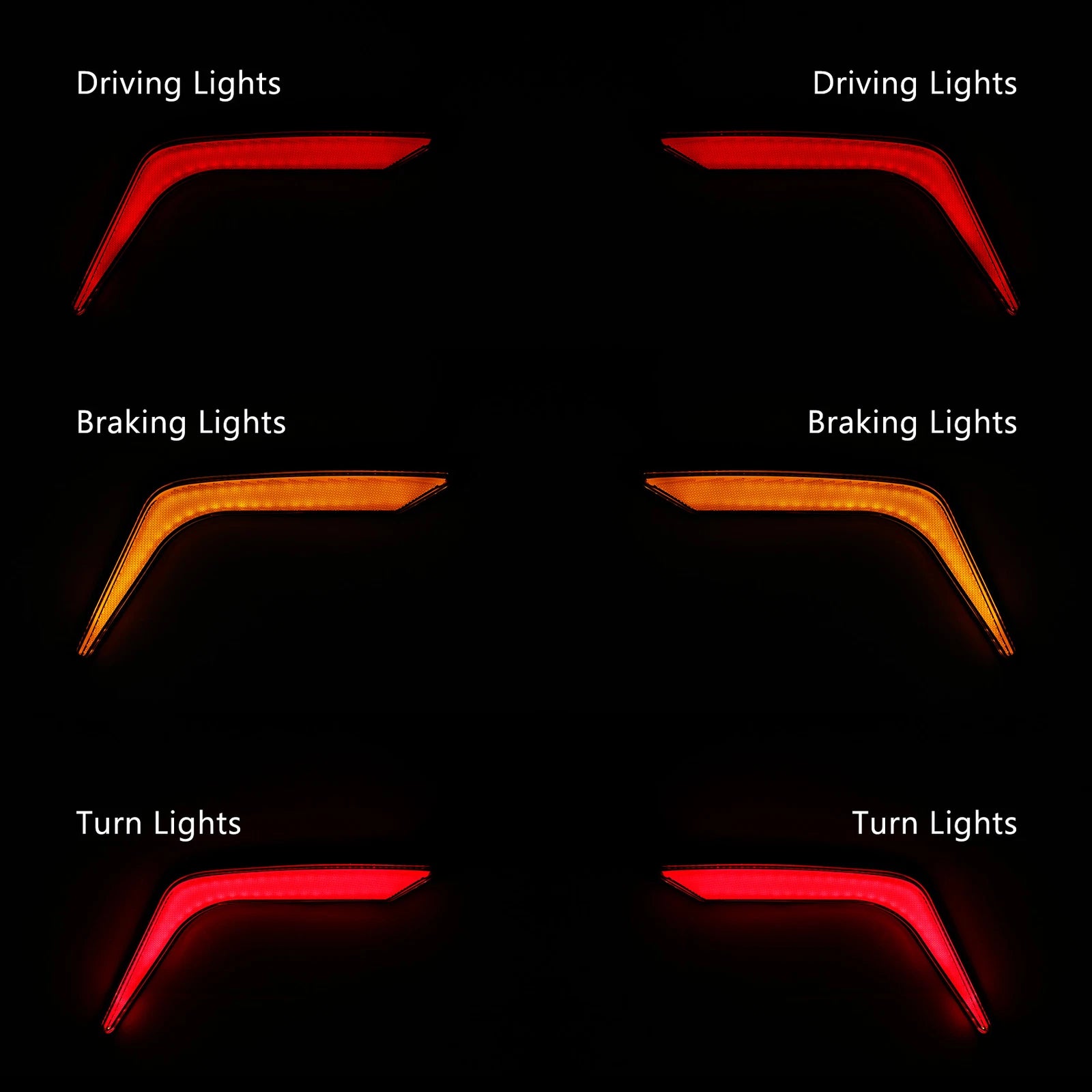 Rear Saddlebag Turn Brake Light Accents for Honda Goldwing GL 1800 (2018–2025)