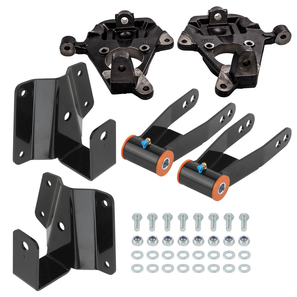 2" 4" Drop Lowering Kit w/ Spindles for GMC Sierra 1500 2WD (1999–2007)