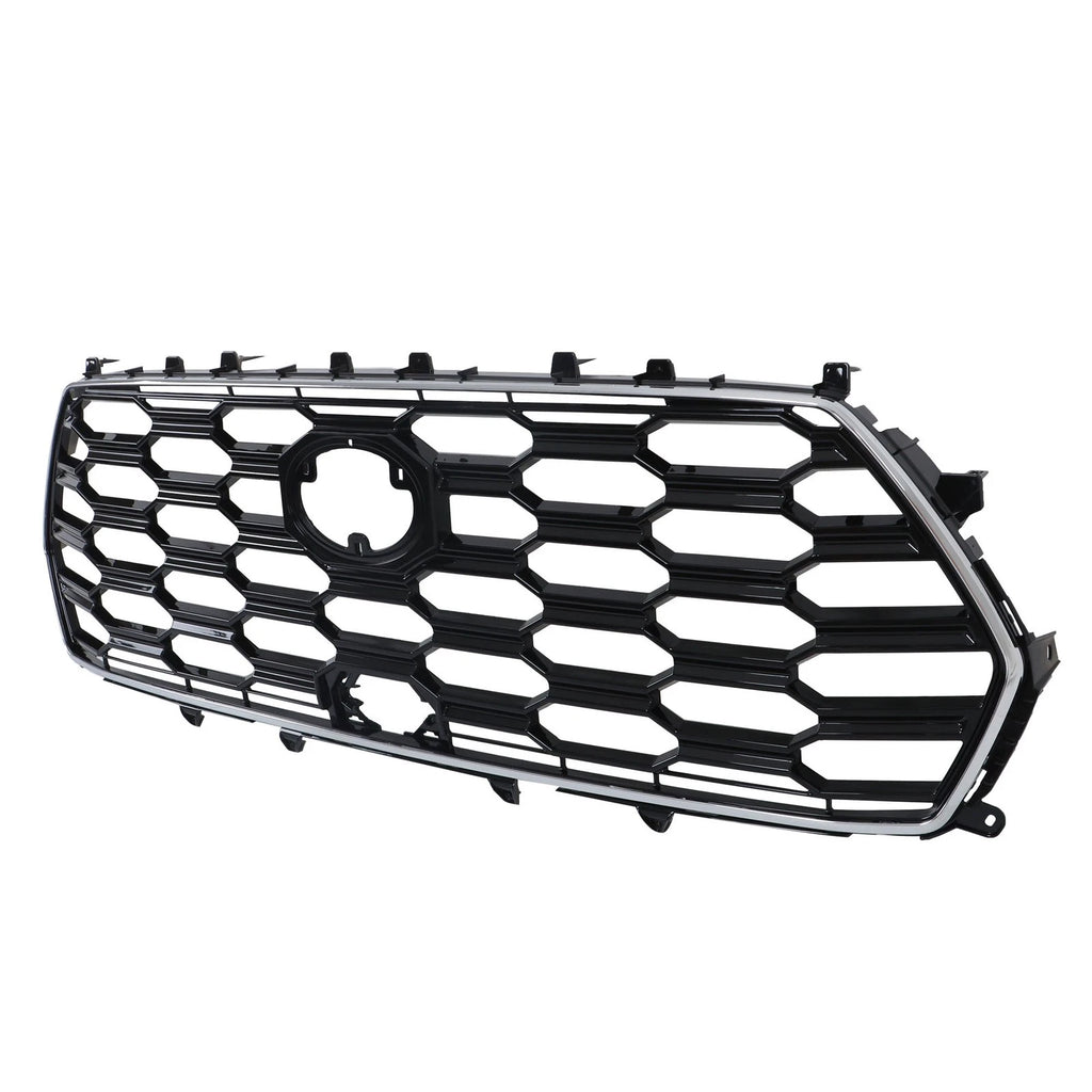 Front Bumper Upper Grille for Toyota Sequoia (2023-2024) Black Chrome