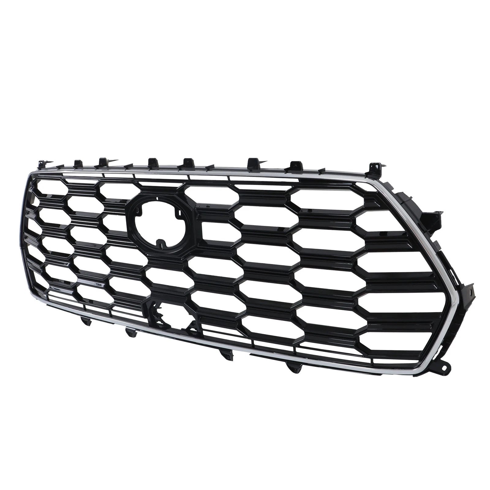 Front Bumper Upper Grille for Toyota Sequoia (2023-2024) Black Chrome