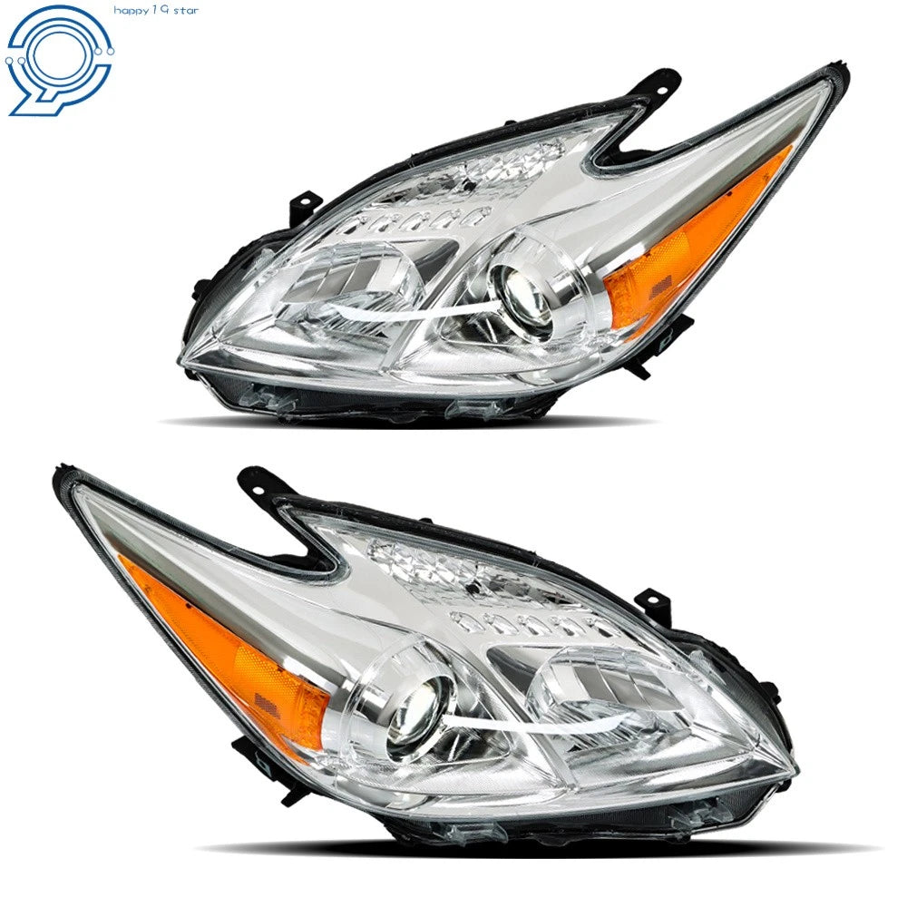 Set of 2 Halogen Headlights for Toyota Prius (2012-2015)