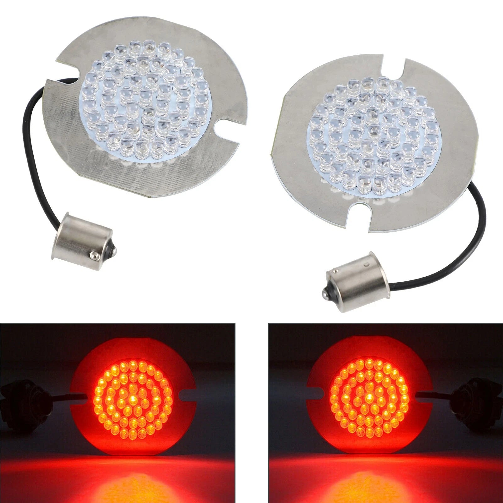 2X 1156 LED Turn Signal Light Bulbs for Harley Touring Road King Softail