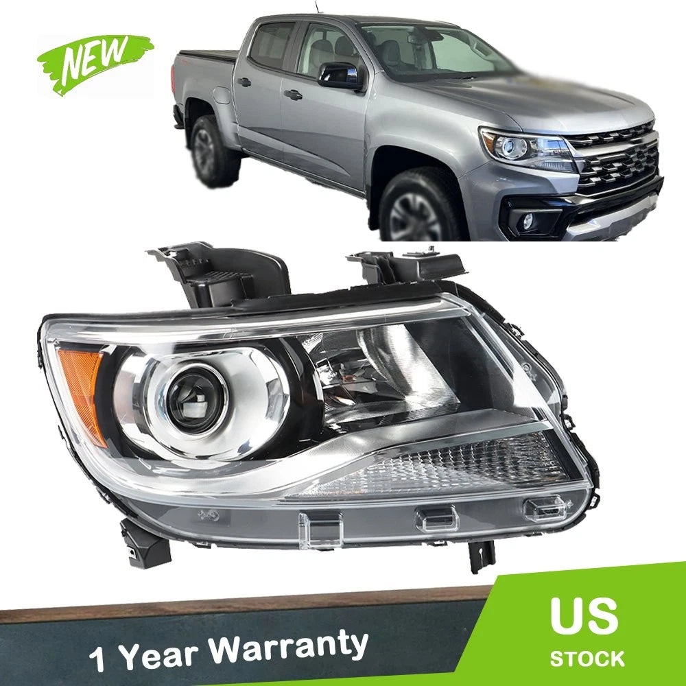 Headlight Halogen Clear Lens Right Side for Chevy Colorado LT/Z71/ZR2 (2015–2021)