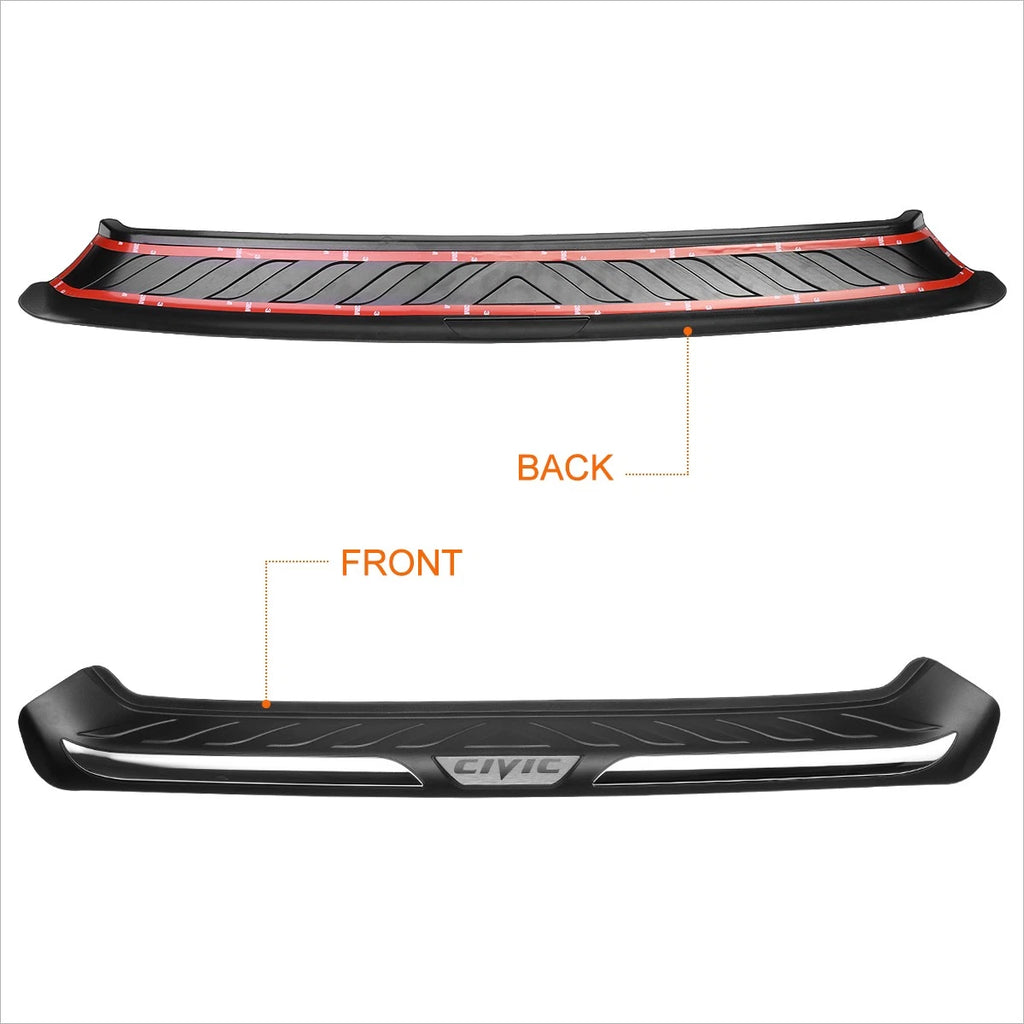 Rear Bumper Edge Plate Protector Cover for Honda Civic FC FK (2016–2017)