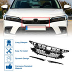 Front Upper Hood Bumper Grille for Honda Civic (2022–2024) Type-R Style
