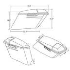 4" Stretched Hard Saddlebags for Harley Road Street Glide (1993–2013)